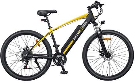 Nilox , E-Bike X6 National Geographic, Bici Elettrica a Pedalata Assistita, Motore Brushless High Speed 250W e Batteria LG 36 V, 10.4 Ah, Pneumatici da 27.5” x 2.10” e Cambio Shimano 21 Velocità