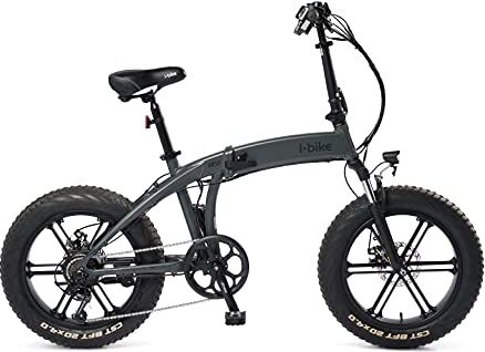 i-Bike Orso Ita99, Bicicletta Elettrica Ripiegabile Unisex Adulto, ‎‎Nero, 175.5 x 130.5 x 30.5 Cm