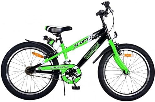 Volare Bicicletta Sportiva Verde 20" a Sfera, Pollici Unisex Bambino