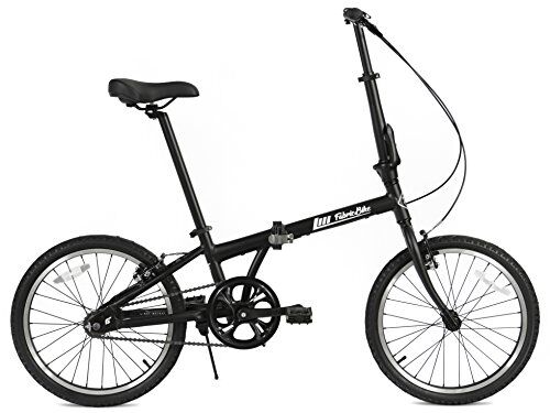 FabricBike Folding Pieghevole con Telaio in Lega, Bicicletta Single Speed, 3 Colori (Fully Matte Black)