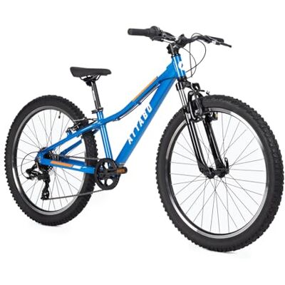 ATTABO Mountain Bike per Bambini MTB JR Bici Bambini con Telaio in Alluminio 12" Bicicletta Montagna con Ruote da 24" con Regolabile 8 velocità Deragliatore Colore Blu ATTABO Mountain Bike per Bambini MTB JR Bici Bambini con Telaio in Alluminio 12" Bicicletta Montagna con Ruote da 24" con Regolabile 8 velocità Deragliatore Colore Blu