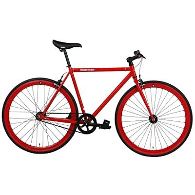 FabricBike Original Bicicletta a scatto fisso, 28 pollici, Fixie Bike, Single Speed, Telaio Hi-Ten Acier, 0,45 kg (taglia M) (Fully Glossy Red, S-49cm) FabricBike Original Bicicletta a scatto fisso, 28 pollici, Fixie Bike, Single Speed, Telaio Hi-Ten Acier, 0,45 kg (taglia M) (Fully Glossy Red, S-49cm)