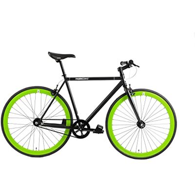 FabricBike Original, Bicicletta Fixie Gioventù Unisex, Matte Black & Green, S-49cm FabricBike Original, Bicicletta Fixie Gioventù Unisex, Matte Black & Green, S-49cm