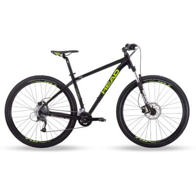 Head Granger Mountain Bike Unisex Adulto, Nero Opaco/Verde, 42 Head Granger Mountain Bike Unisex Adulto, Nero Opaco/Verde, 42