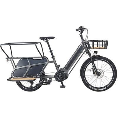 Prophete Urbanicer 4.0 Urban Longtail E-Bike 24" AEG 250 W motore medio, portata 170 km, 9 marce, freni a disco idraulici, illuminazione a LED, batteria agli ioni di litio integrata, grigio Prophete Urbanicer 4.0 Urban Longtail E-Bike 24" AEG 250 W motore medio, portata 170 km, 9 marce, freni a disco idraulici, illuminazione a LED, batteria agli ioni di litio integrata, grigio