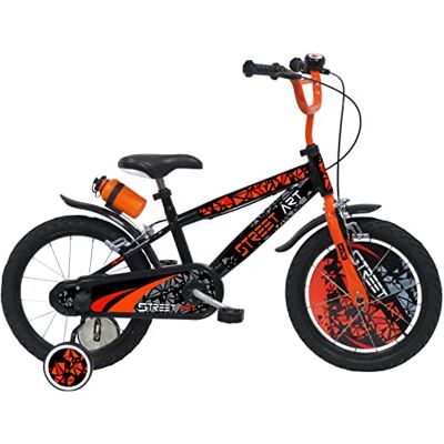 ART Bici da Bambino 16'' Ragazzo, Bicicletta, Nero e Arancione, 16 ART Bici da Bambino 16'' Ragazzo, Bicicletta, Nero e Arancione, 16