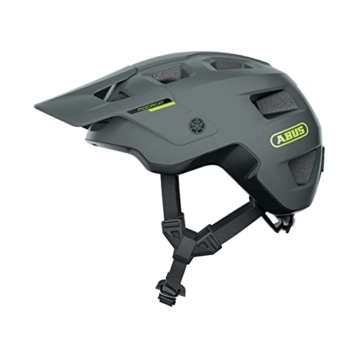 Abus Casco da MTB MoDrop casco da bici robusto con buona ventilazione per mountain bike vestibilità individuale unisex grigio, taglia S