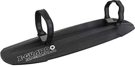 SKS Germany X-Guard-DOWNTUBE Extra Wide Mudguard parafango per Il Tubo Obliquo Universale della Ruota per 26"-29", Protezione della Batteria, Attacco Robusto della Cinghia Unisex-Adult, Nero, One Size