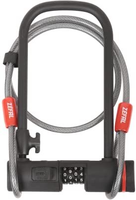 ZEFAL K-traz, Lucchetto Bici a U Unisex, Nero, U13 Combinazione + Cavo