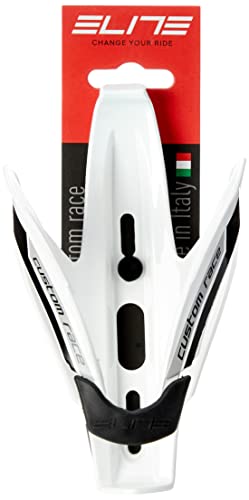 Elite Porta Borraccia  Custom Race Bianco Logo Nero