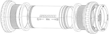 Sram Road und Komponent Bottom Bracket, -Protezione per Movimento Centrale e guarnizioni Wave Assy Pressfit GXP Road Unisex Adulto, Multicolore, Standard