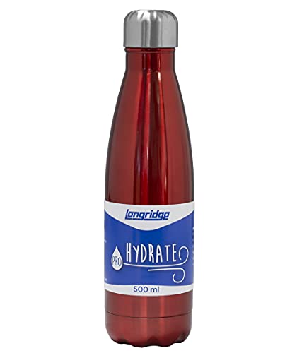 Longridge 's Hydrate 500 ml borraccia per acqua, rosso