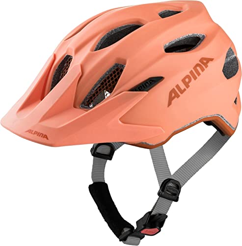 ALPINA Carapax JR, Casco da Bicicletta Unisex Bambino, Peach Matt, 51-56 cm