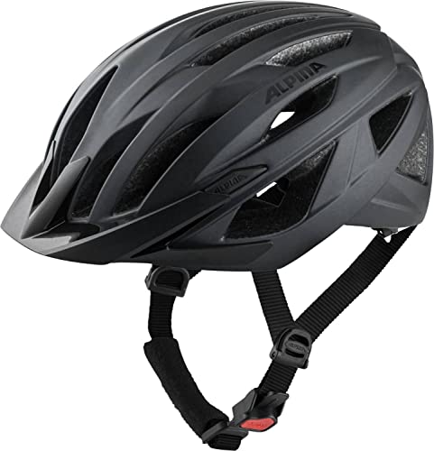 ALPINA Parana, Casco da Bicicletta Unisex Adulto, Black Matt, 51-56 cm