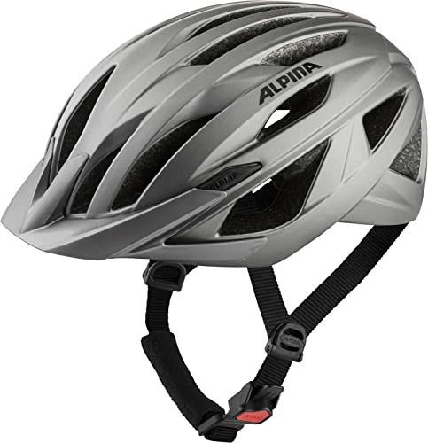 ALPINA Parana, Casco da Bicicletta Unisex Adulto, Dark-Silver Matt, 51-56 cm