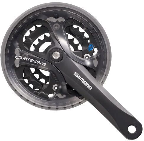 Shimano Acera Trekking Fc-m361 Bicicletta Quadrata, 7/8 Velocità, Guarnitura Unisex Adulto, Nero, 170 mm 48-38-28