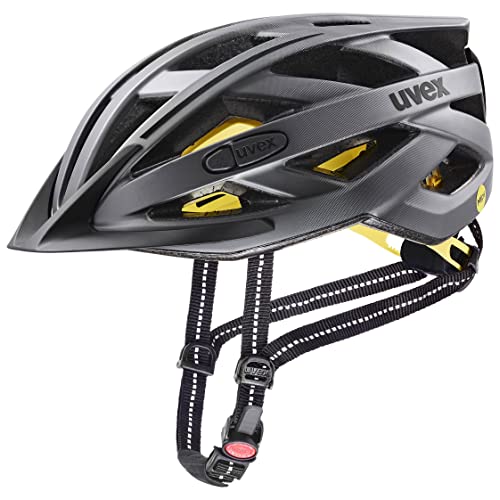 Uvex city i-vo MIPS, casco da città leggero unisex, sistema MIPS, con luce a LED integrata, titan matt, 56-60 cm