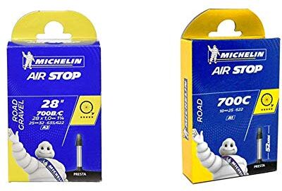 Michelin Airstop Camera d'Aria per Bicicletta (700 c, 25-32 mm con valvola Francese 40 mm) & Camera d'Aria 700 X18-25, 52 mm