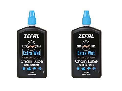 ZEFAL Pack Extra Wet Lube – 2 x Lubrificante Catena per Bici in Ceramica Premium Lunga Durata Olio Catena MTB e Bici