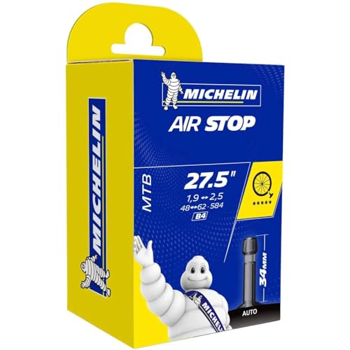 Michelin Airstop B4 MTB Camera d'aria, Nero, AV 34 mm, 27,5 x 1,9-2,5