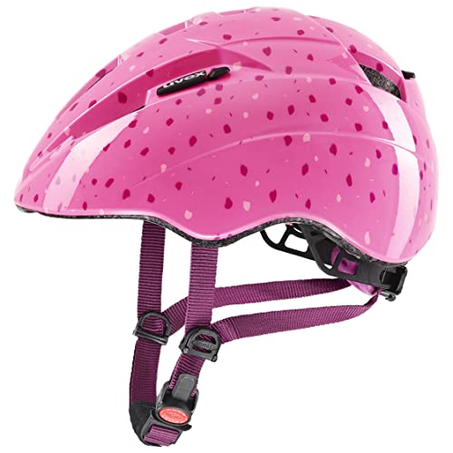 Uvex kid 2, casco da ciclismo leggero per bambini, regolazione individuale delle dimensioni, ampliabile con luce a LED, pink confetti, 46-52 cm