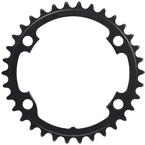 Shimano 4524667744603, FC-R8000 Road ULTEGRA 2x11S Chainring 34 Teeth Black Unisex Adulto, Grigio, 50/34