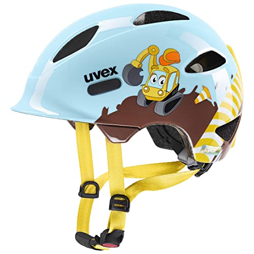 Uvex oyo style, casco da ciclismo leggero per bambini, regolazione individuale delle dimensioni, ampliabile con luce a LED, 50-54 cm, Nuvola scavatrice