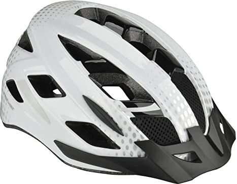 Fischer Casco da bicicletta urbano per adulti, LANO bianco, L/XL 58-61