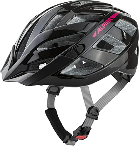 ALPINA PANOMA 2.0, Casco da Bicicletta Unisex Adulto, Black-Pink Gloss, 52-57 cm