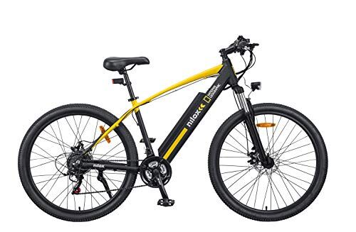 Nilox , E-Bike X6 National Geographic, Bici Elettrica a Pedalata Assistita, Motore Brushless High Speed 250W e Batteria LG 36 V, 10.4 Ah, Pneumatici da 27.5” x 2.10” e Cambio Shimano 21 Velocità