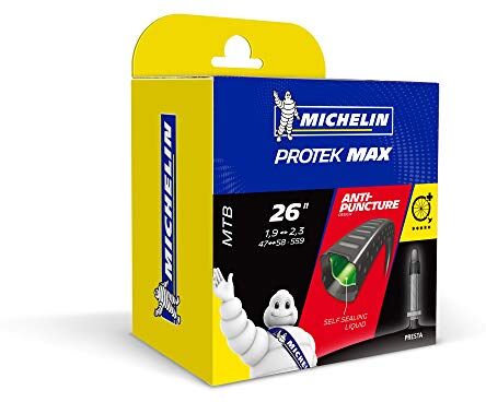 Michelin Protek Max Camera d'Aria, valvola presta 40 mm, 26" 1.9-2.30 (47/58 559), nero