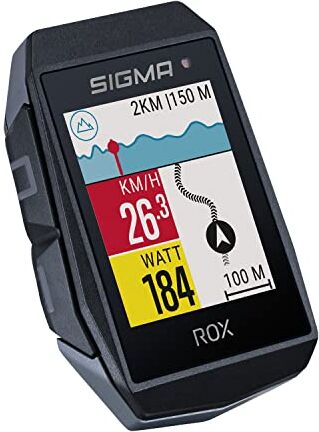 Sigma Sport Rox 11.1 EVO Black, Ciclo-computer wireless con navigatore GPS e staffa inclusa, navigatore GPS per escursioni outdoor con molteplici funzionalità