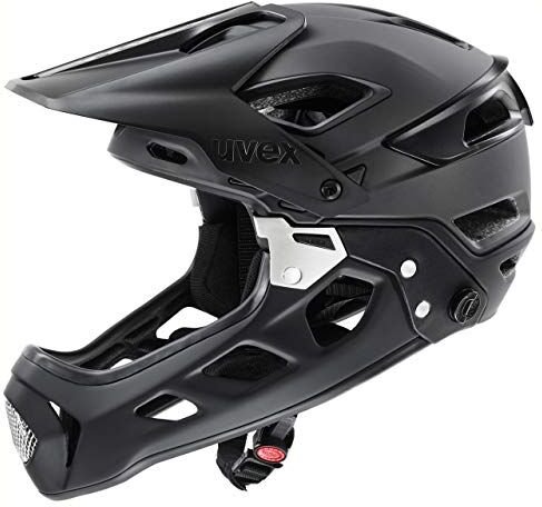 Uvex jakkyl hde 2.0 BOA, casco MTB sicuro unisex, vestibilità migliorata, mentoniera removibile, black matt, 52-57 cm