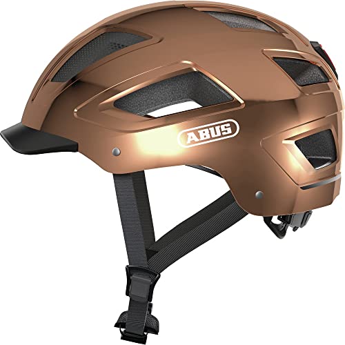 Abus Hyban 2.0 Casco da città Casco da città per uso quotidiano con calotta rigida in ABS Per uomo e donna Bronzo, Taglia M