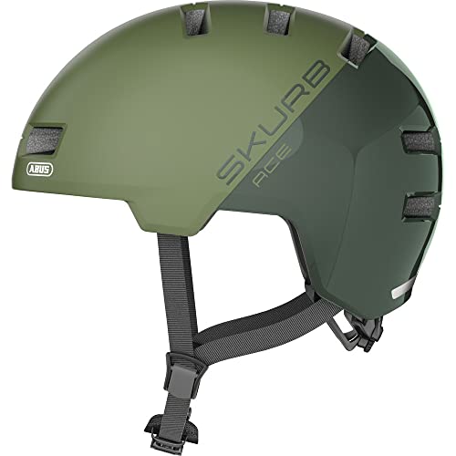 Abus casco da città Skurb ACE Elegante bici per uso quotidiano, skating, BMX o lonGBoard verde, taglia S