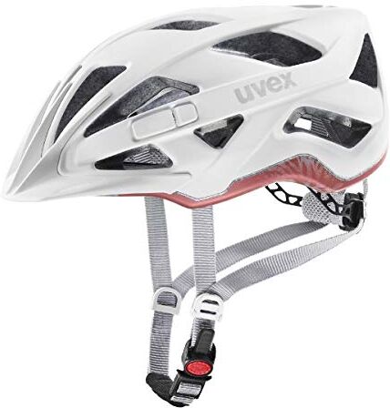 Uvex active cc, casco tuttofare sicuro unisex, regolazione individuale delle dimensioni, ampliabile con luce a LED, white matt, 52-57 cm