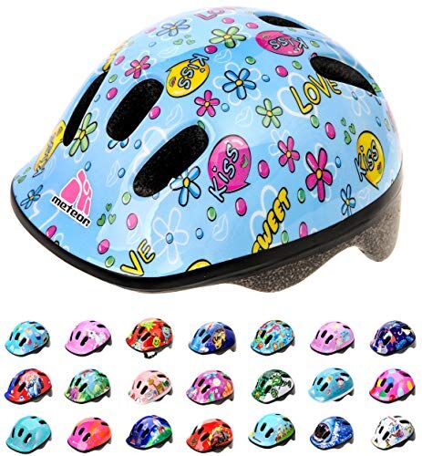 meteor Casco Bici Ideale per Bambini e Adolescenti Caschi Perfetto per Downhill Enduro Ciclismo MTB Scooter Helmet Ideale per Tutte Le Forme di attività in Bicicletta Helmo