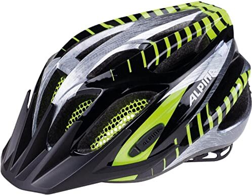 ALPINA Fb 2.0, Casco Unisex Bambino, Black-Steelgrey-Neon, 50-55 cm