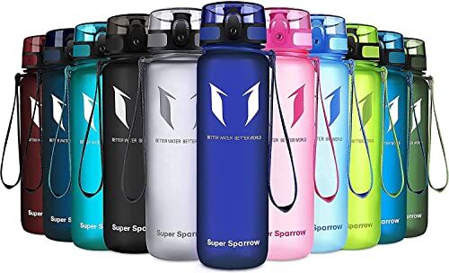 Super Sparrow Borraccia Sportiva & Bottiglia Bambini Senza Perdite 500ml Borraccia Scuola Senza BPA