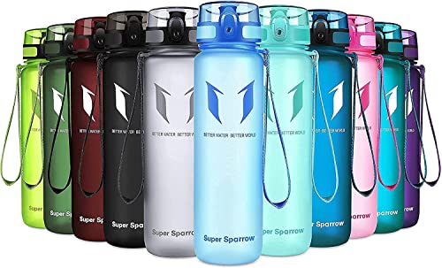 Super Sparrow Borraccia Sportiva & Bottiglia Bambini Senza Perdite 350ml Borraccia Scuola Senza BPA