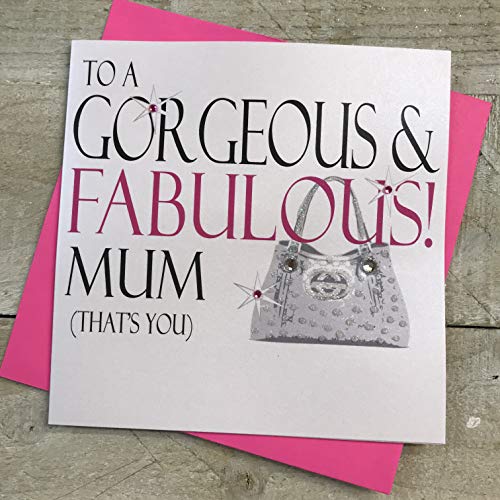 WHITE COTTON CARDS a Una Splendida & Fabulous Mum (That' s You) Fatto a Mano Carta