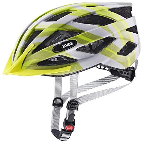 Uvex air wing cc, casco tuttofare leggero unisex, regolazione individuale delle dimensioni, interni lavabili, grey, lime matt, 52-57 cm