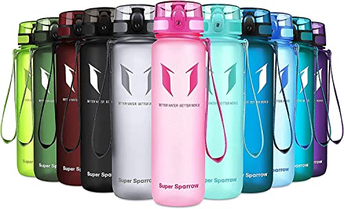 Super Sparrow Borraccia Sportiva & Bottiglia Bambini Senza Perdite 500ml Borraccia Scuola Senza BPA