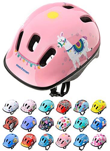 meteor Casco Bici Ideale per Bambini Caschi Perfetto per Downhill Enduro Ciclismo MTB Scooter Helmet Ideale per Tutte Le Forme di attività in Bicicletta Helmo (XS 44-48 cm, Lama)