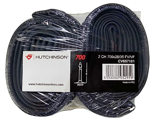 Hutchinson CV657 181 Camera d'aria (confezione da 2), 700x28/35 FV/ VF, nero