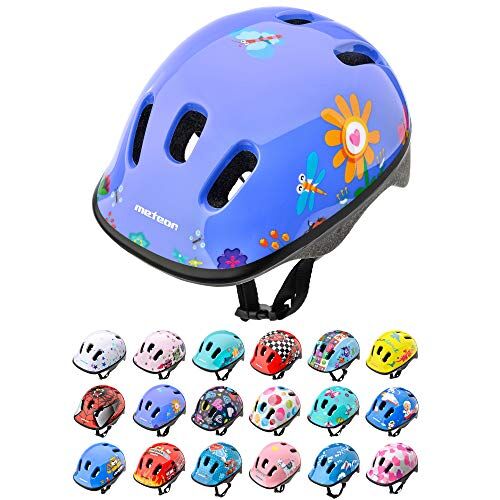 meteor Casco Bici ideale per bambini Caschi perfetto per Downhill Enduro Ciclismo MTB Scooter Helmet Ideale per Tutte Le Forme di attività in Bicicletta Helmo (XS 44-48 cm, garden)