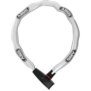 ABUS Lucchetto a catena Catena 6806K Lucchetto per bicicletta leggero in acciaio temprato con tubo in tessuto alla moda Catena quadrata con livello di sicurezza 6 ABUS Lucchetto a catena Catena 6806K Lucchetto per bicicletta leggero in acciaio temprato con tubo in tessuto alla moda Catena quadrata con livello di sicurezza 6