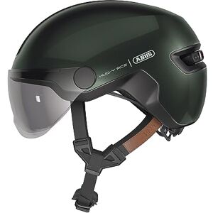ABUS Casco da città HUD-Y ACE casco da bici elegante con visiera e luce posteriore a LED magnetica, ricaricabile per uomo e donna Arancione, verde M ABUS Casco da città HUD-Y ACE casco da bici elegante con visiera e luce posteriore a LED magnetica, ricaricabile per uomo e donna Arancione, verde M
