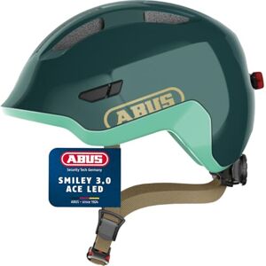 ABUS Casco per bambini Smiley 3.0 ACE LED casco da bici con luce vestibilità profonda e spazio per la coda di cavallo per bambine e bambini ABUS Casco per bambini Smiley 3.0 ACE LED casco da bici con luce vestibilità profonda e spazio per la coda di cavallo per bambine e bambini