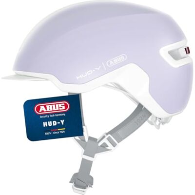 ABUS Casco da bicicletta HUD-Y con luce posteriore LED magnetica ricaricabile e chiusura magnetica Casco urbano elegante per l'uso quotidiano per uomo e donna ABUS Casco da bicicletta HUD-Y con luce posteriore LED magnetica ricaricabile e chiusura magnetica Casco urbano elegante per l'uso quotidiano per uomo e donna